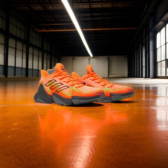 RARE Adidas Mahomes 1 Impact FLX 'Poison' Solar Orange Black | IF4806 Chiefs NFL - Picture 1 of 9